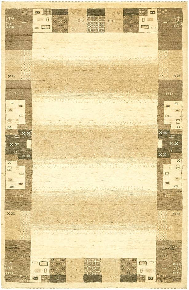 Detail image of 3' 10 x 6' Hand Knotted Kashkuli Gabbeh Wool Rug