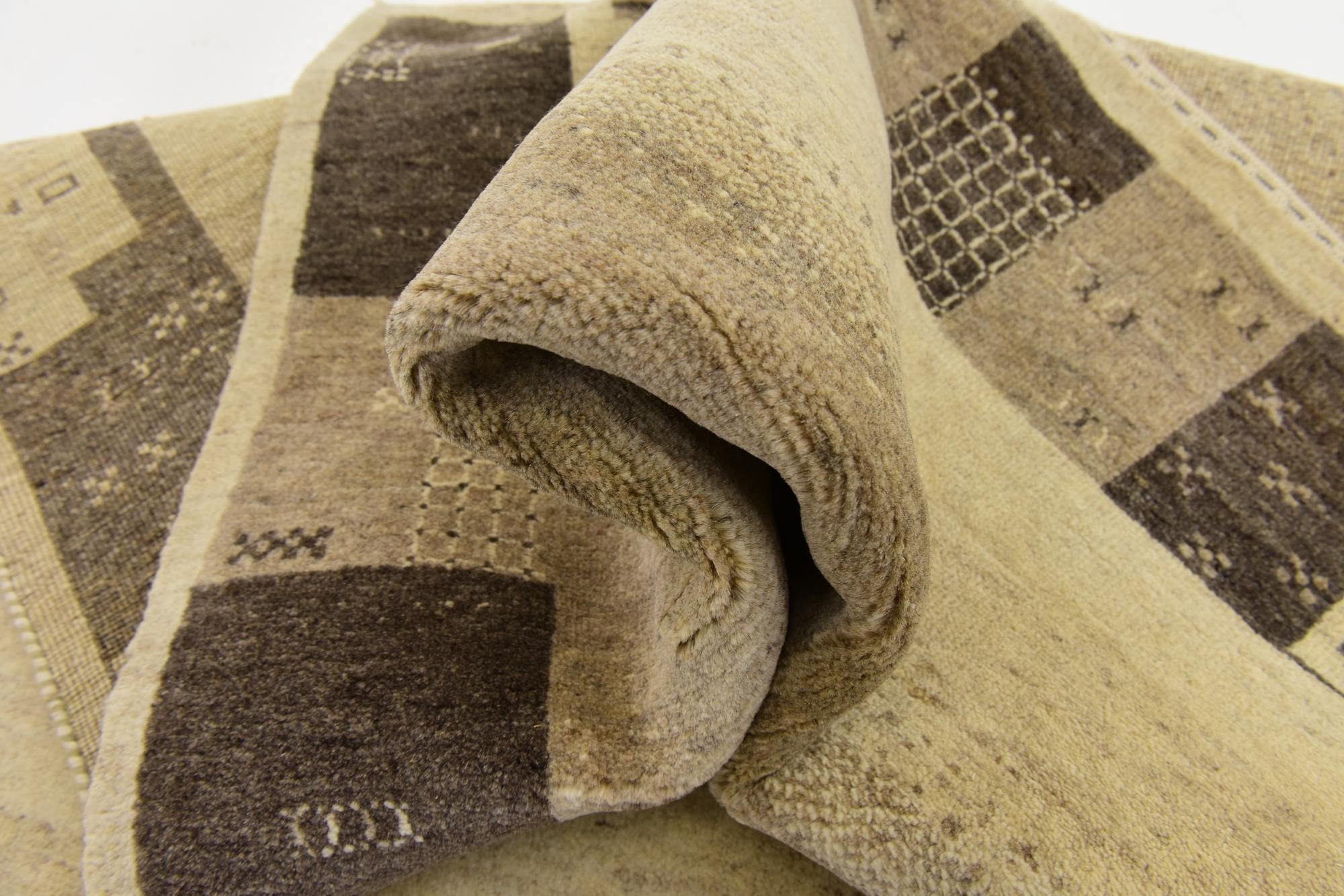 4' x 6' 3 Hand Knotted Kashkuli Gabbeh Wool Rug