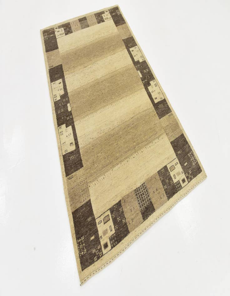 Detail image of 4' x 6' 3 Hand Knotted Kashkuli Gabbeh Wool Rug