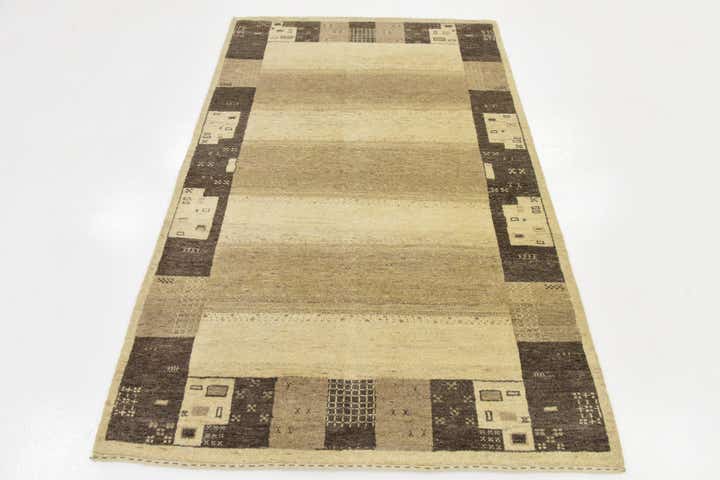4' x 6' 3 Hand Knotted Kashkuli Gabbeh Wool Rug