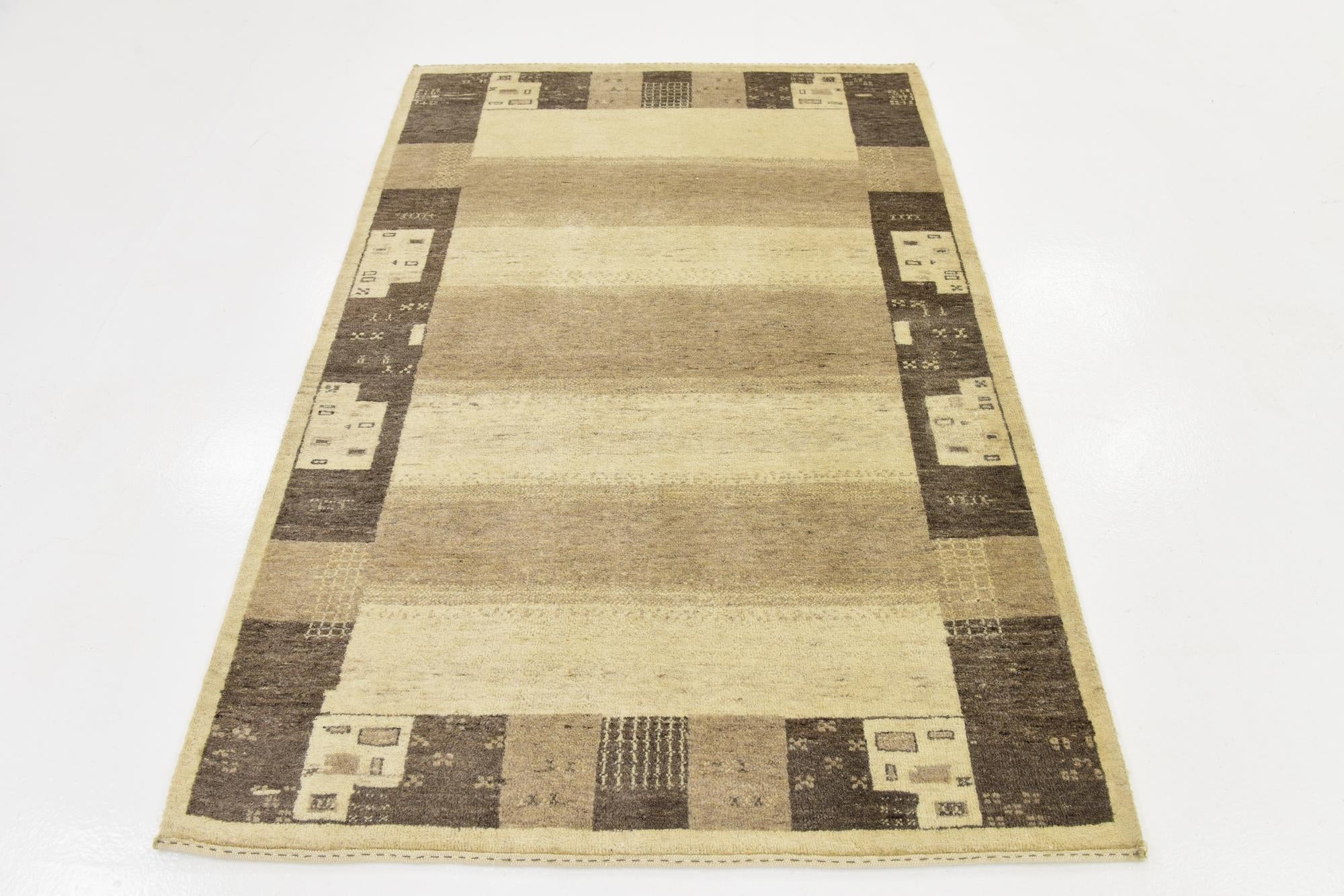 4' x 5' 9 Hand Knotted Kashkuli Gabbeh Wool Rug