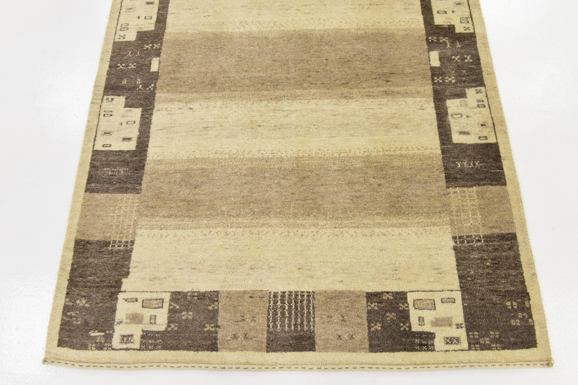 4' x 5' 9 Hand Knotted Kashkuli Gabbeh Wool Rug