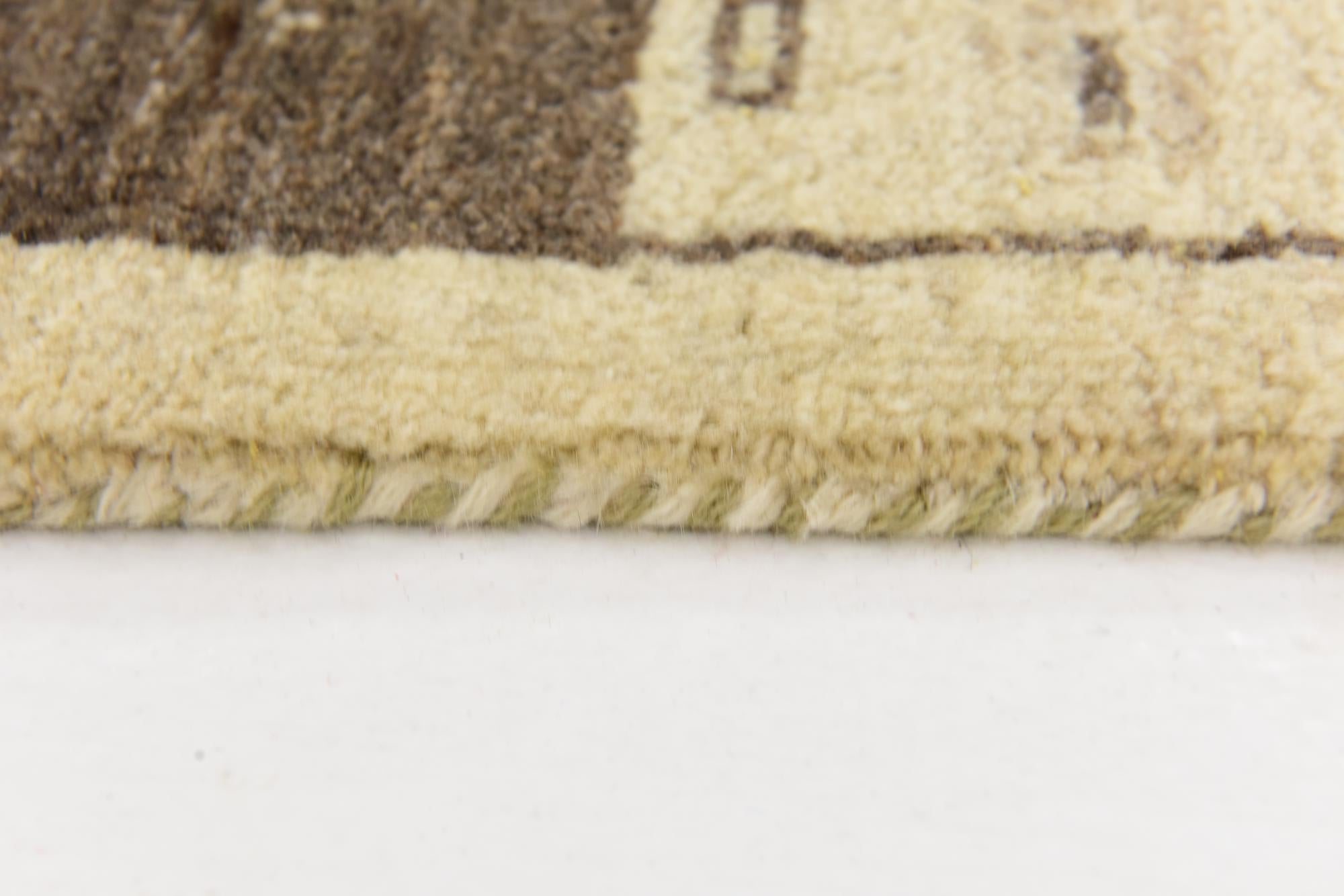 4' x 5' 9 Hand Knotted Kashkuli Gabbeh Wool Rug
