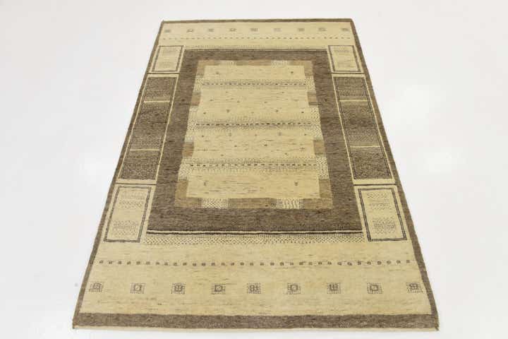 4' x 5' 10 Hand Knotted Kashkuli Gabbeh Wool Rug