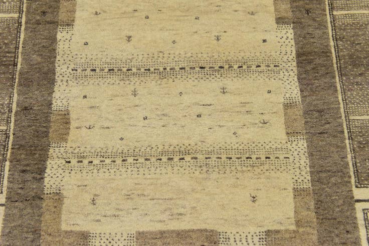 Detail image of 4' x 5' 10 Hand Knotted Kashkuli Gabbeh Wool Rug