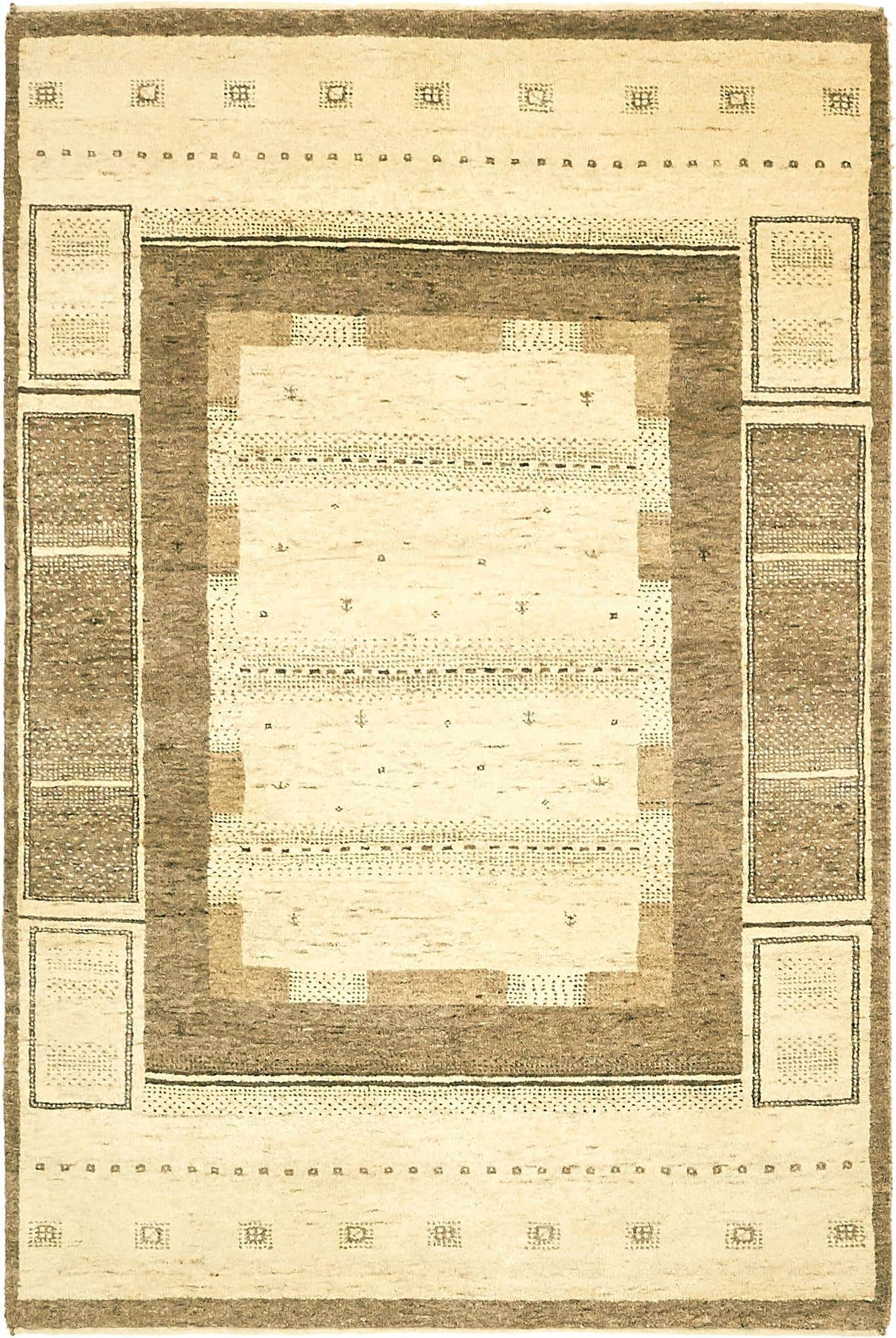 4' x 5' 10 Hand Knotted Kashkuli Gabbeh Wool Rug