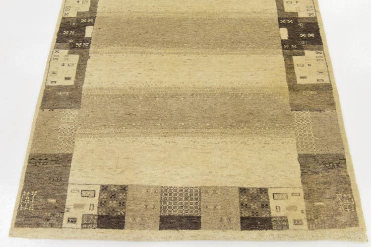 Detail image of 4' x 5' 8 Hand Knotted Kashkuli Gabbeh Wool Rug