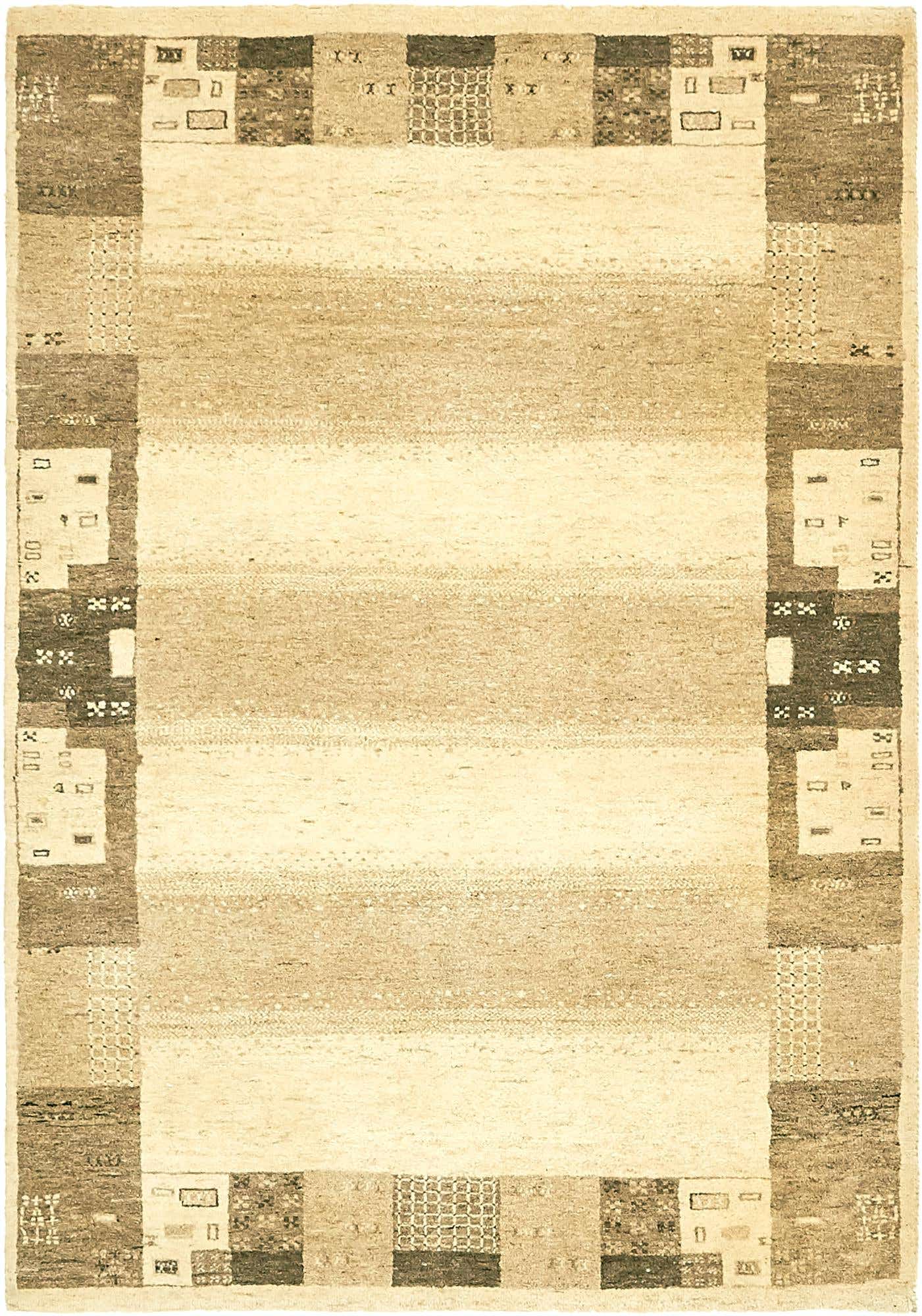 4' x 5' 8 Hand Knotted Kashkuli Gabbeh Wool Rug