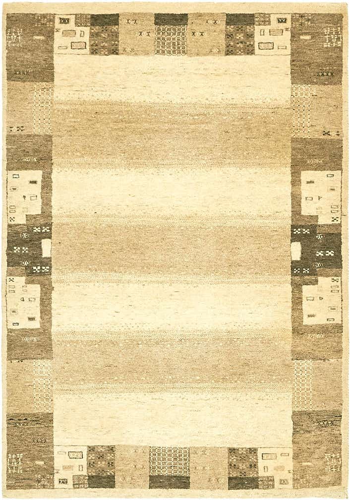 4' x 5' 8 Hand Knotted Kashkuli Gabbeh Wool Rug