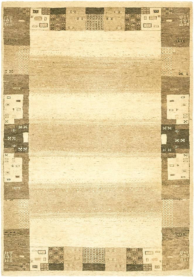 Detail image of 4' x 5' 8 Hand Knotted Kashkuli Gabbeh Wool Rug