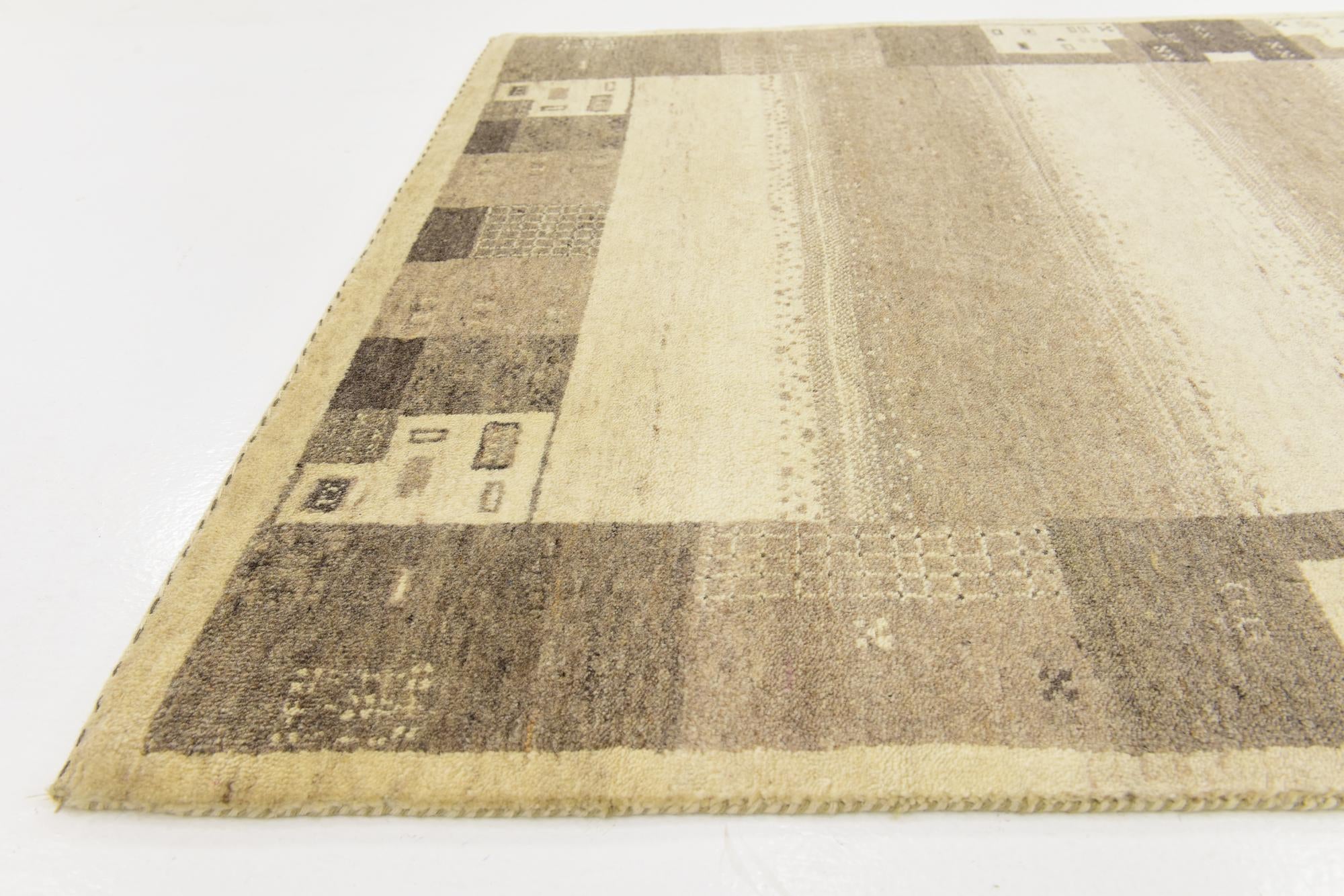 4' x 6' Hand Knotted Kashkuli Gabbeh Wool Rug