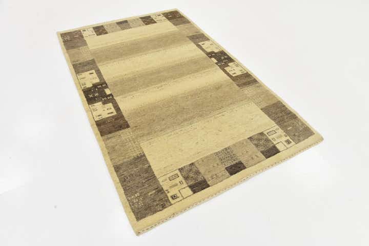 3' 10 x 6' 2 Hand Knotted Kashkuli Gabbeh Wool Rug