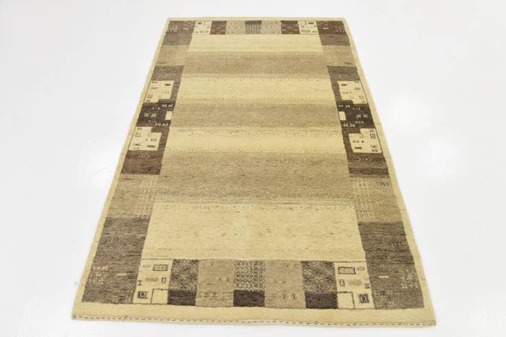 Detail image of 3' 10 x 6' 2 Hand Knotted Kashkuli Gabbeh Wool Rug