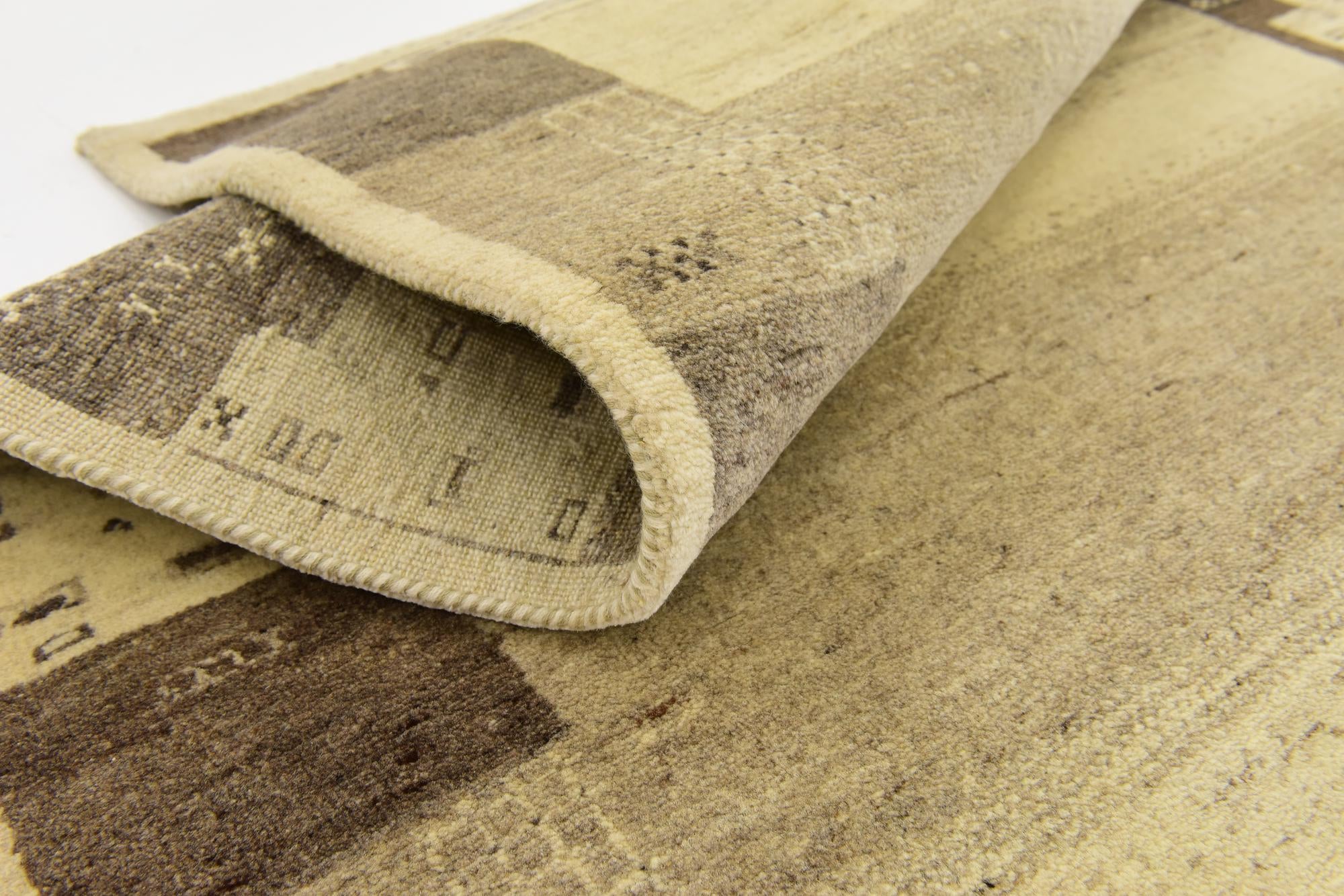 3' 10 x 6' 2 Hand Knotted Kashkuli Gabbeh Wool Rug