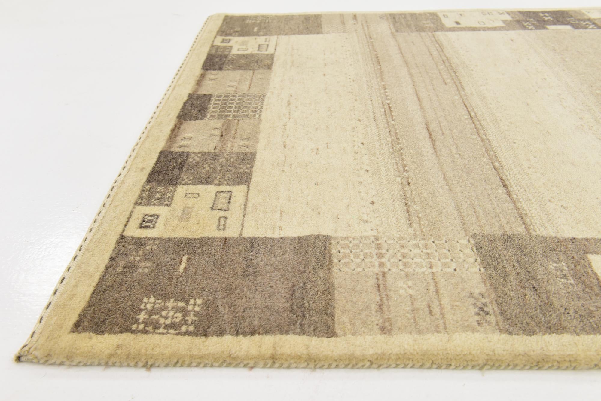 4' x 6' Hand Knotted Kashkuli Gabbeh Wool Rug
