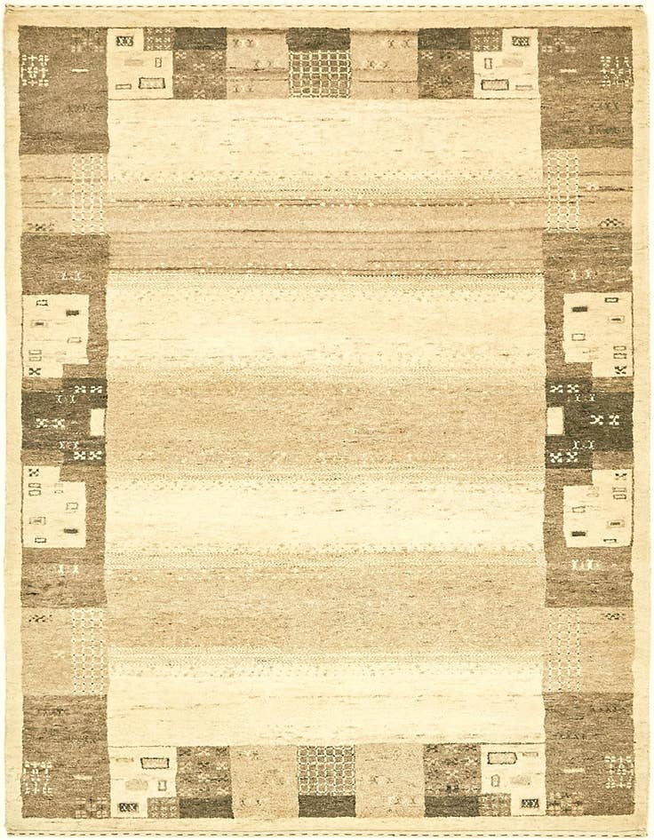 Detail image of 4' x 6' Hand Knotted Kashkuli Gabbeh Wool Rug