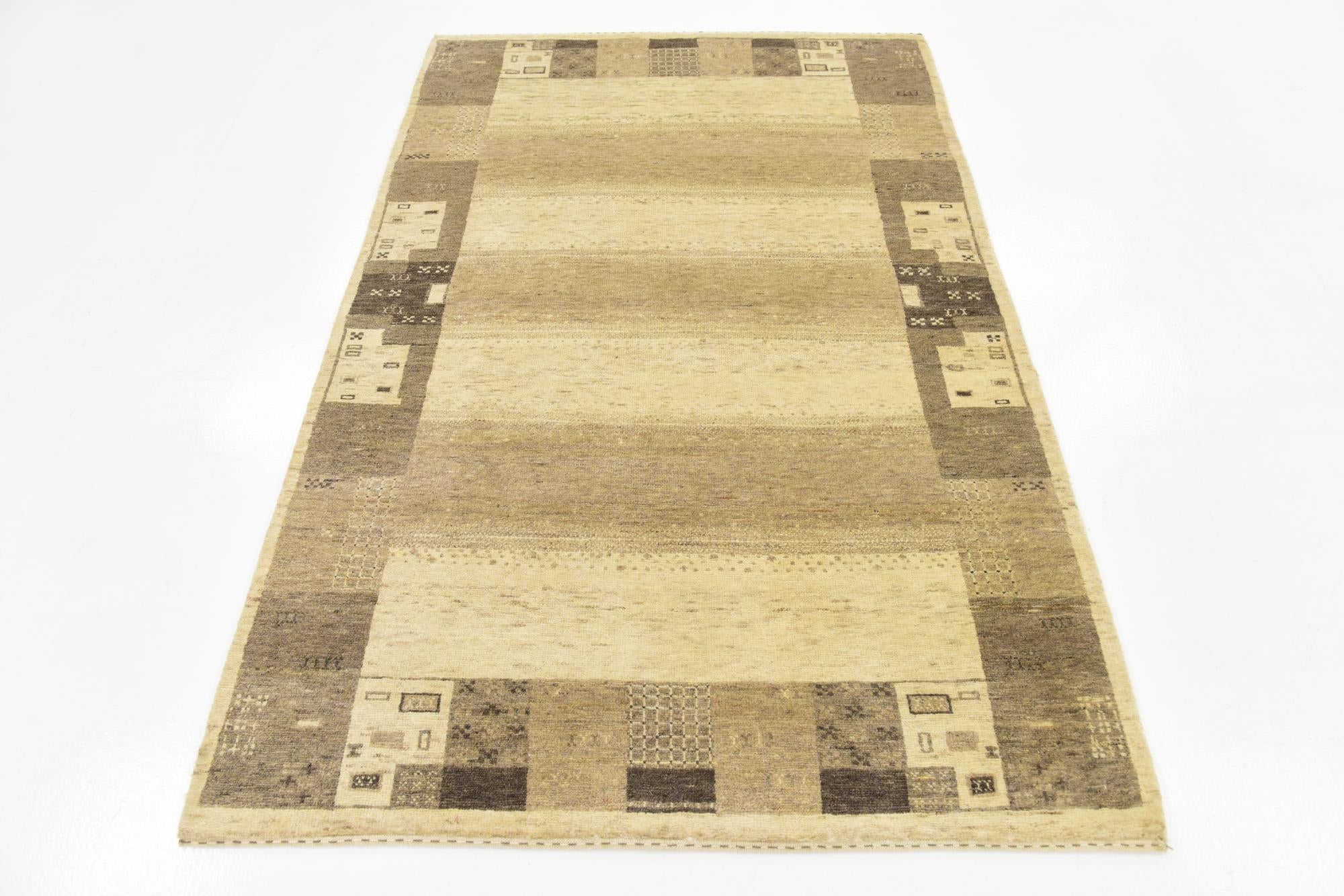 3' 10 x 6' Hand Knotted Kashkuli Gabbeh Wool Rug
