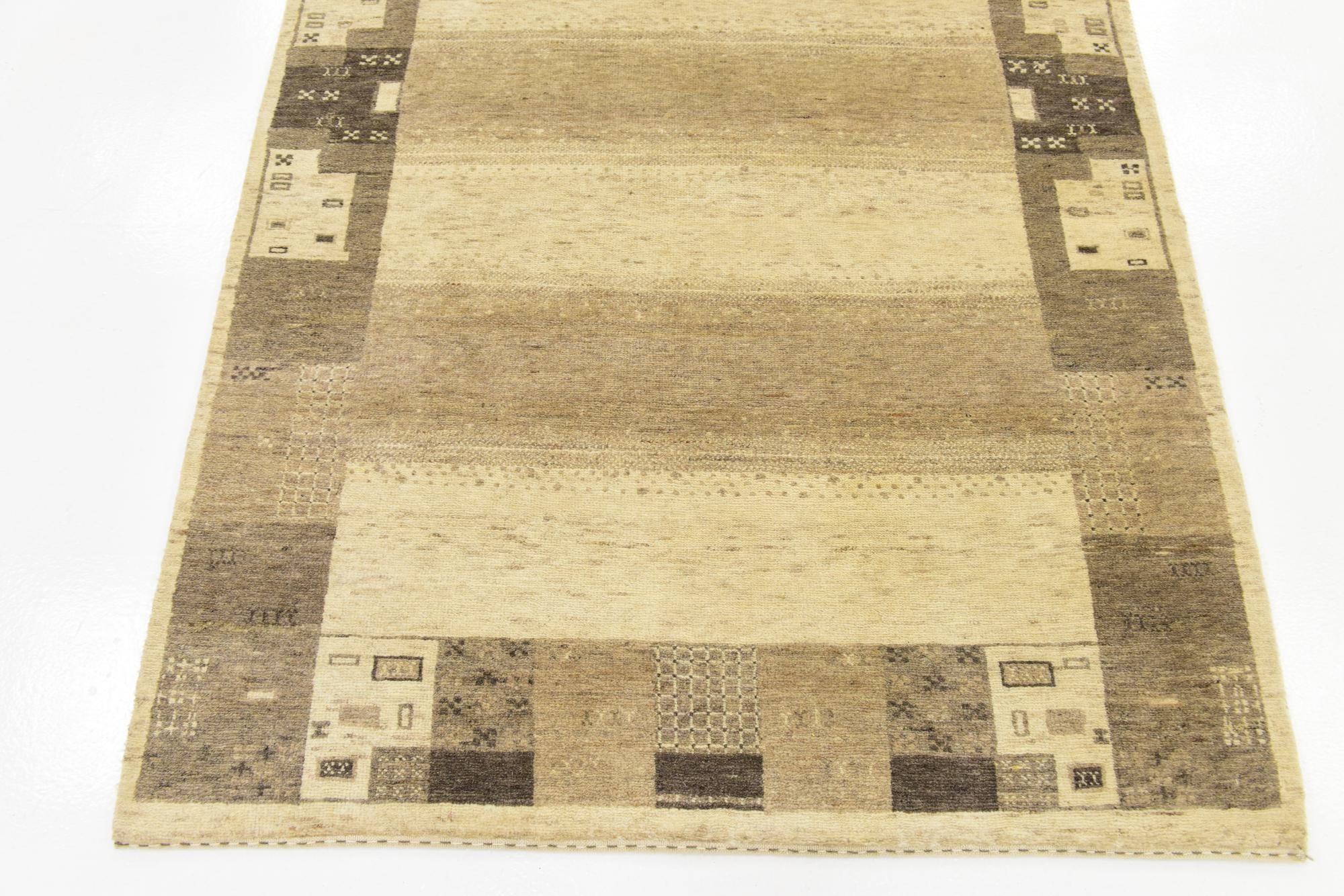 3' 10 x 6' Hand Knotted Kashkuli Gabbeh Wool Rug