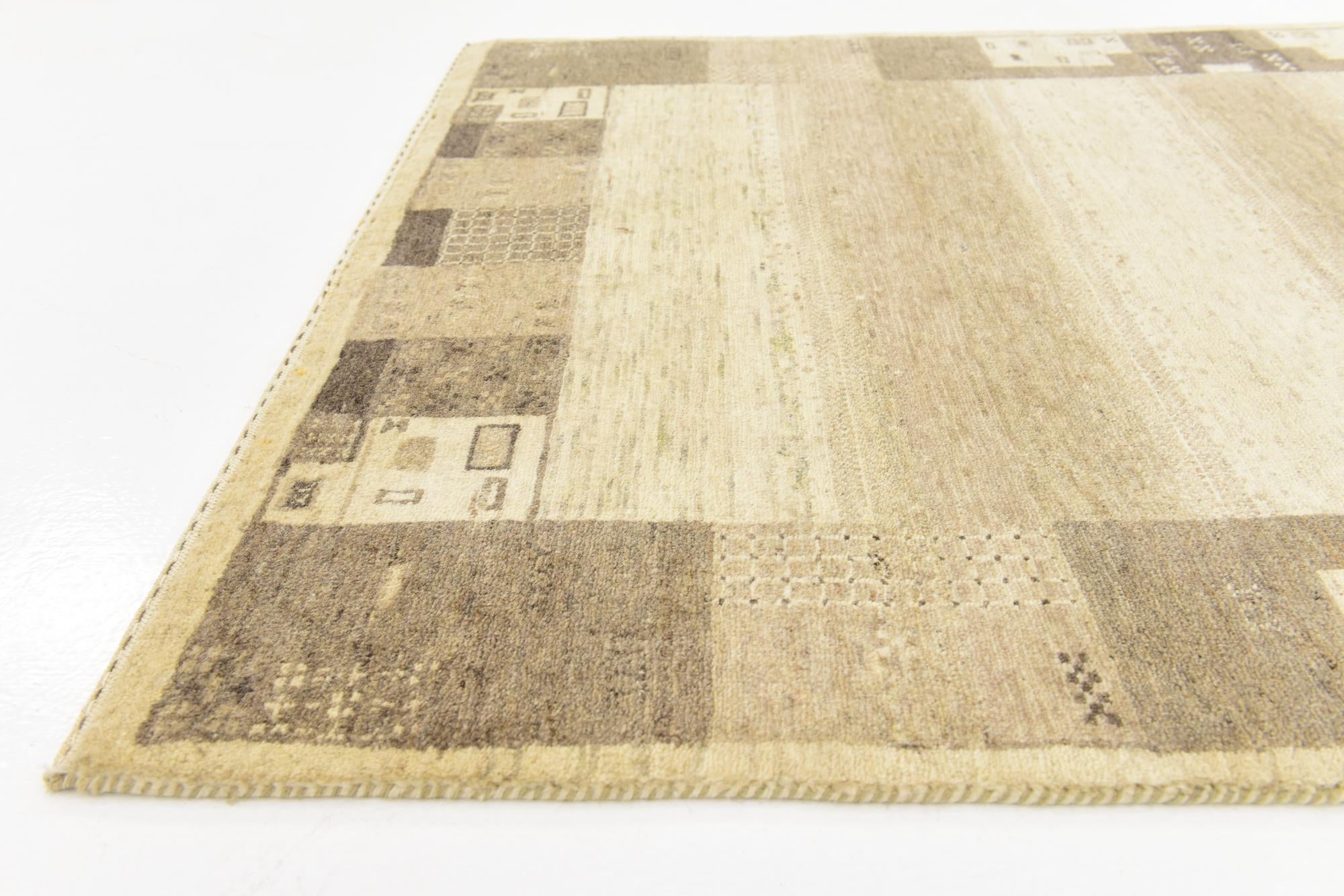 3' 10 x 6' Hand Knotted Kashkuli Gabbeh Wool Rug