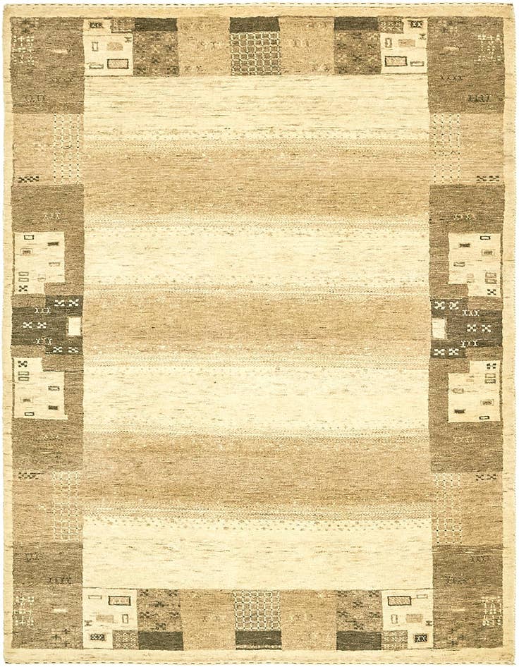 Detail image of 3' 10 x 6' Hand Knotted Kashkuli Gabbeh Wool Rug
