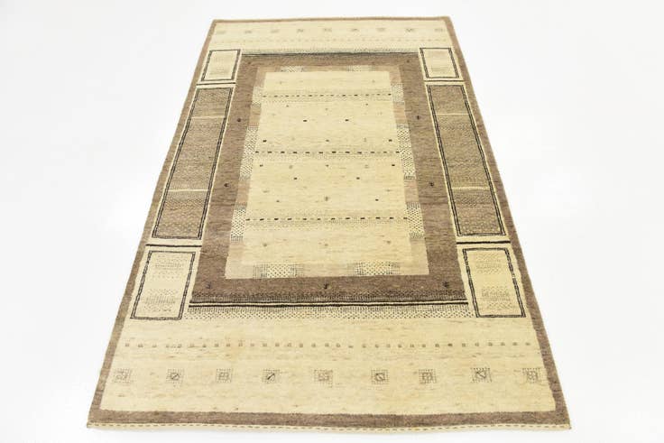 Detail image of 3' 10 x 6' 2 Hand Knotted Kashkuli Gabbeh Wool Rug