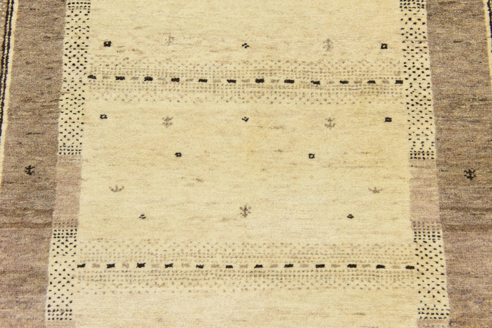 3' 10 x 6' 2 Hand Knotted Kashkuli Gabbeh Wool Rug