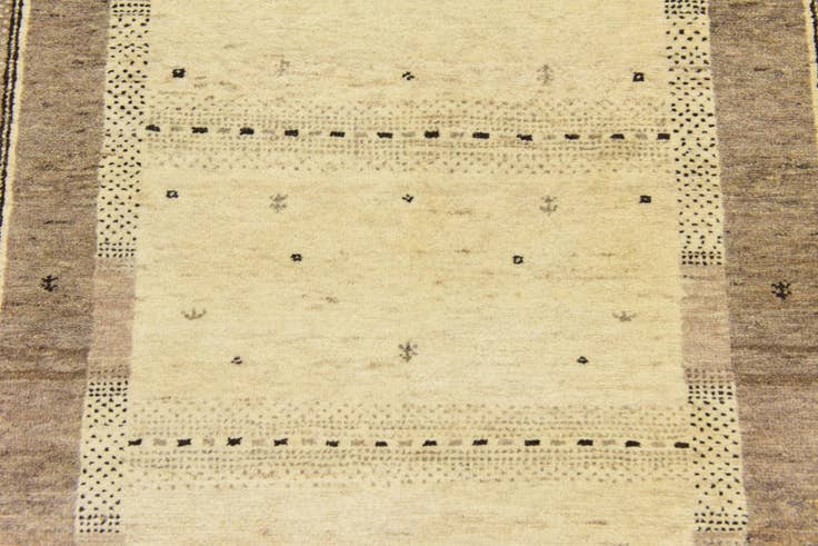 Detail image of 3' 10 x 6' 2 Hand Knotted Kashkuli Gabbeh Wool Rug