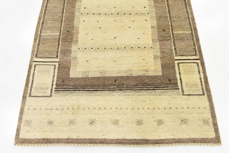 Detail image of 3' 10 x 6' 2 Hand Knotted Kashkuli Gabbeh Wool Rug
