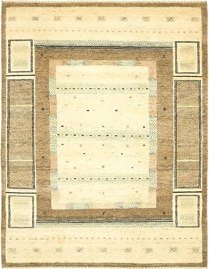 Detail image of 3' 10 x 6' 2 Hand Knotted Kashkuli Gabbeh Wool Rug