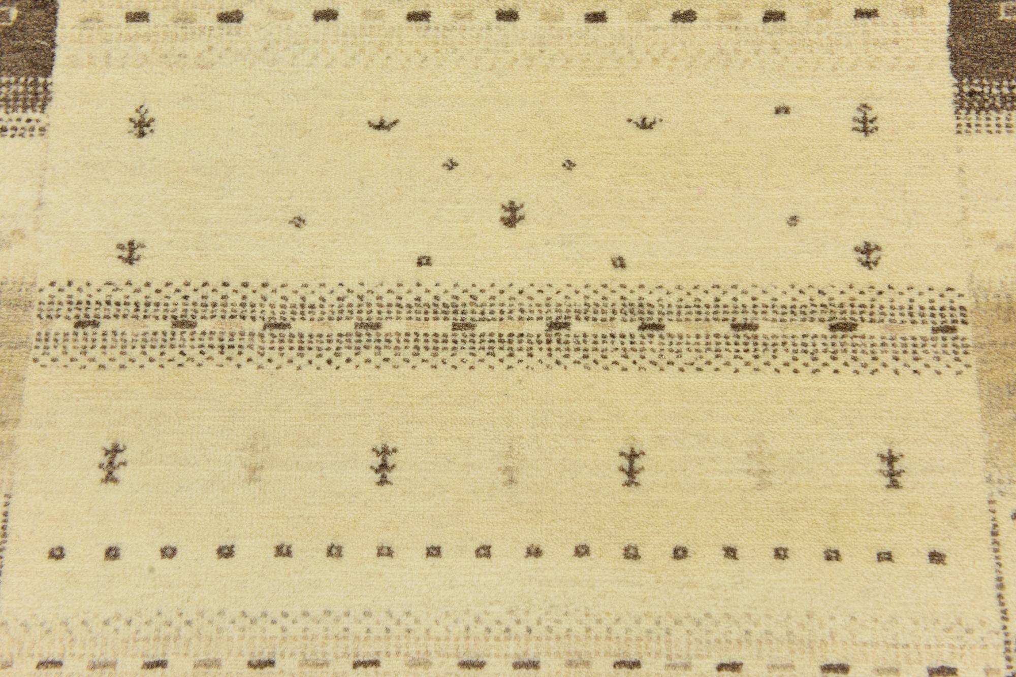 4' x 6' Hand Knotted Kashkuli Gabbeh Wool Rug