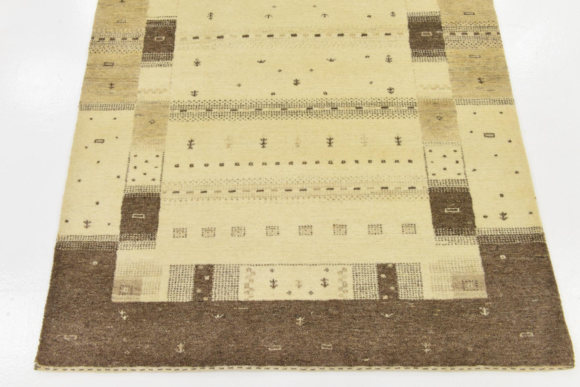 4' x 6' Hand Knotted Kashkuli Gabbeh Wool Rug