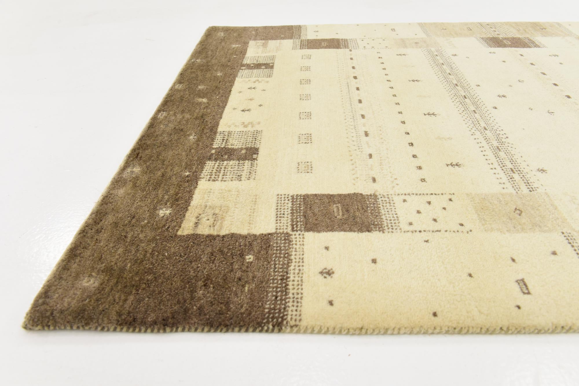 4' x 6' Hand Knotted Kashkuli Gabbeh Wool Rug