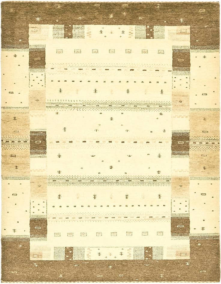 Detail image of 4' x 6' Hand Knotted Kashkuli Gabbeh Wool Rug