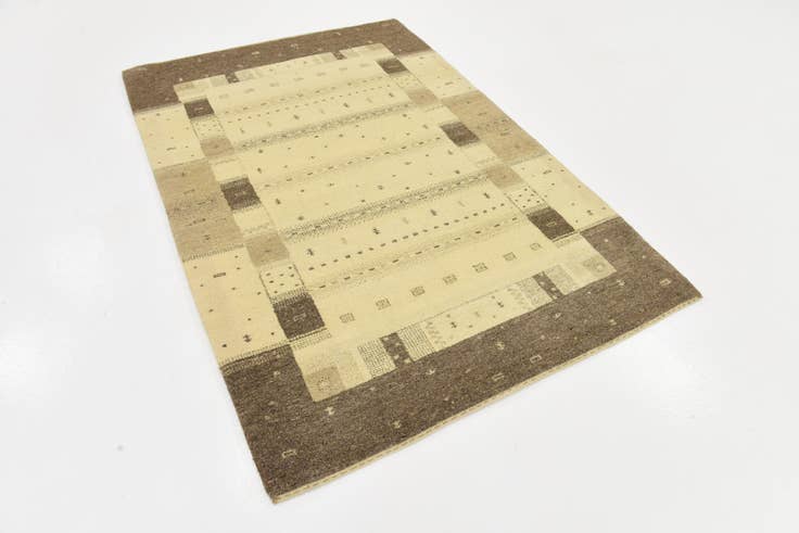 Detail image of 4' x 6' Hand Knotted Kashkuli Gabbeh Wool Rug