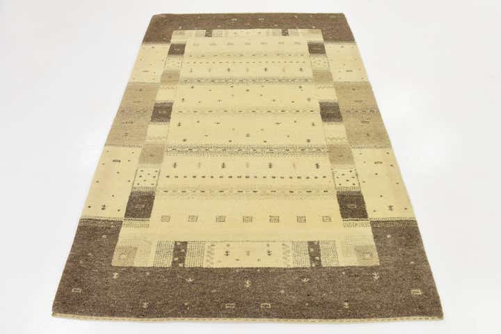 4' x 6' Hand Knotted Kashkuli Gabbeh Wool Rug