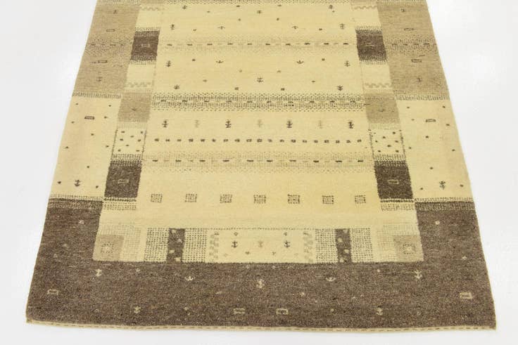 Detail image of 4' x 6' Hand Knotted Kashkuli Gabbeh Wool Rug