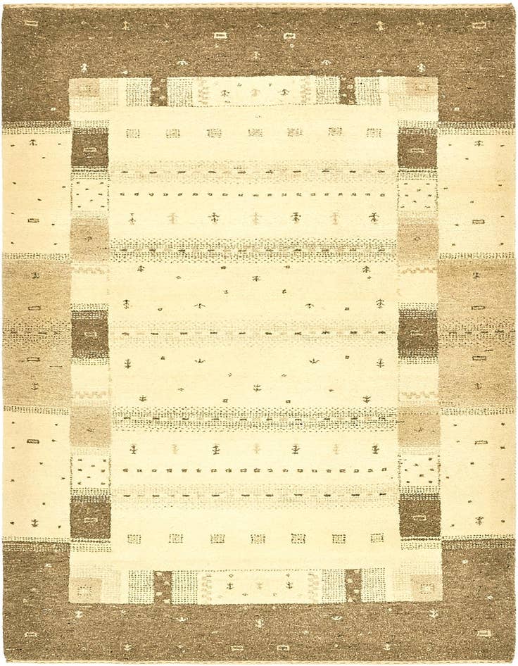 Detail image of 4' x 6' Hand Knotted Kashkuli Gabbeh Wool Rug