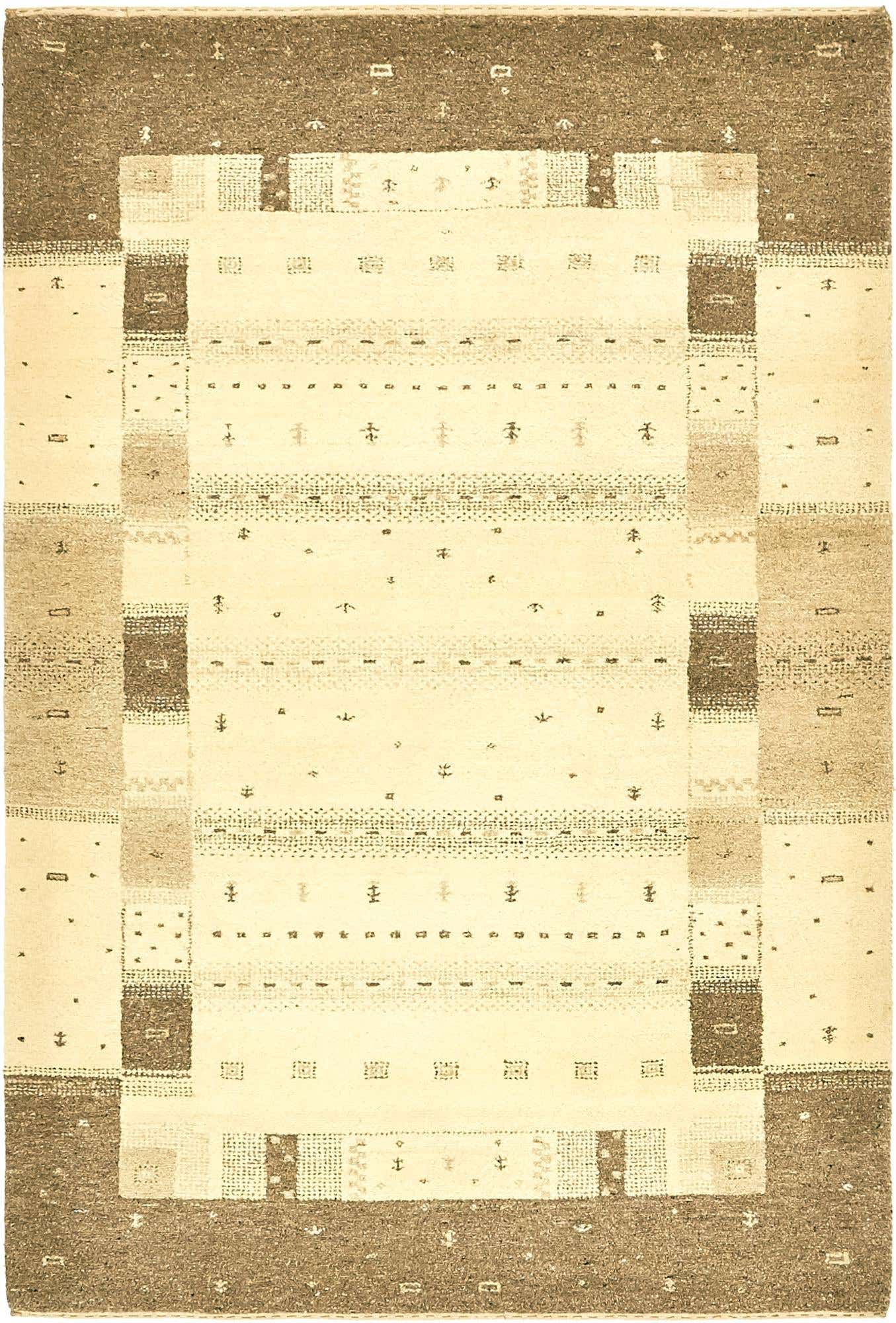 4' x 6' Hand Knotted Kashkuli Gabbeh Wool Rug