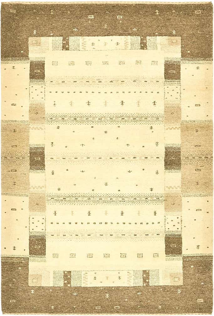 4' x 6' Hand Knotted Kashkuli Gabbeh Wool Rug