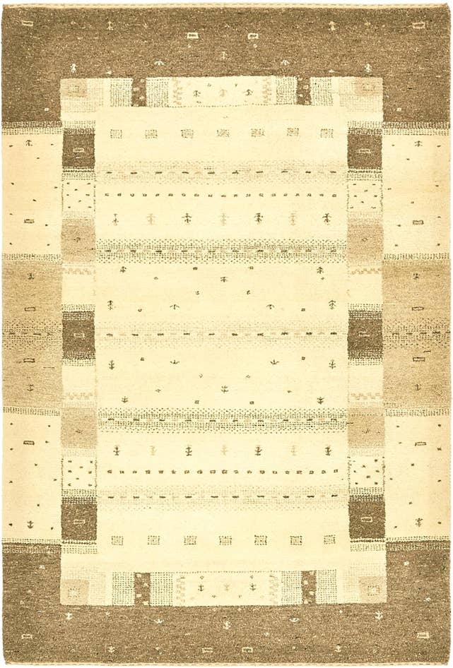 Detail image of 4' x 6' Hand Knotted Kashkuli Gabbeh Wool Rug