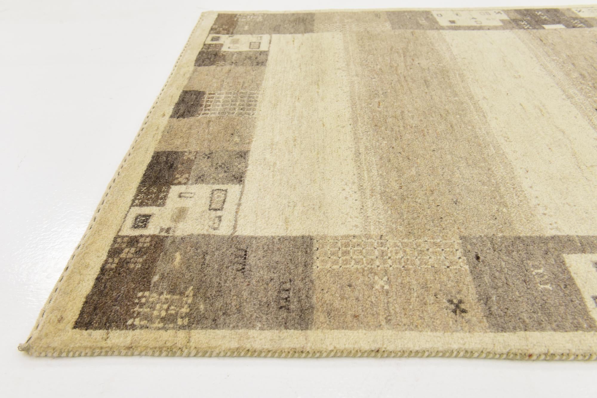 4' x 6' Hand Knotted Kashkuli Gabbeh Wool Rug