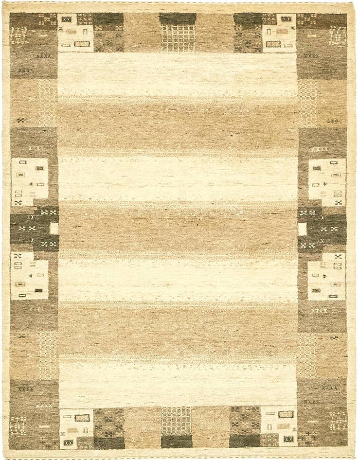 Detail image of 4' x 6' Hand Knotted Kashkuli Gabbeh Wool Rug