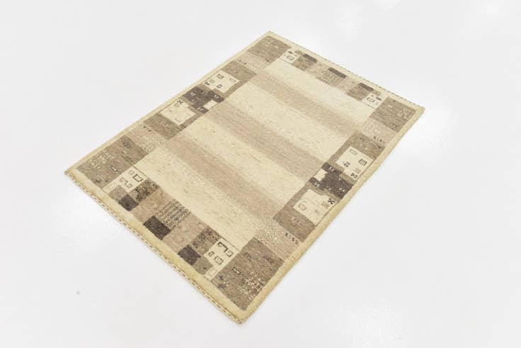 Detail image of 3' x 4' 2 Hand Knotted Kashkuli Gabbeh Wool Rug