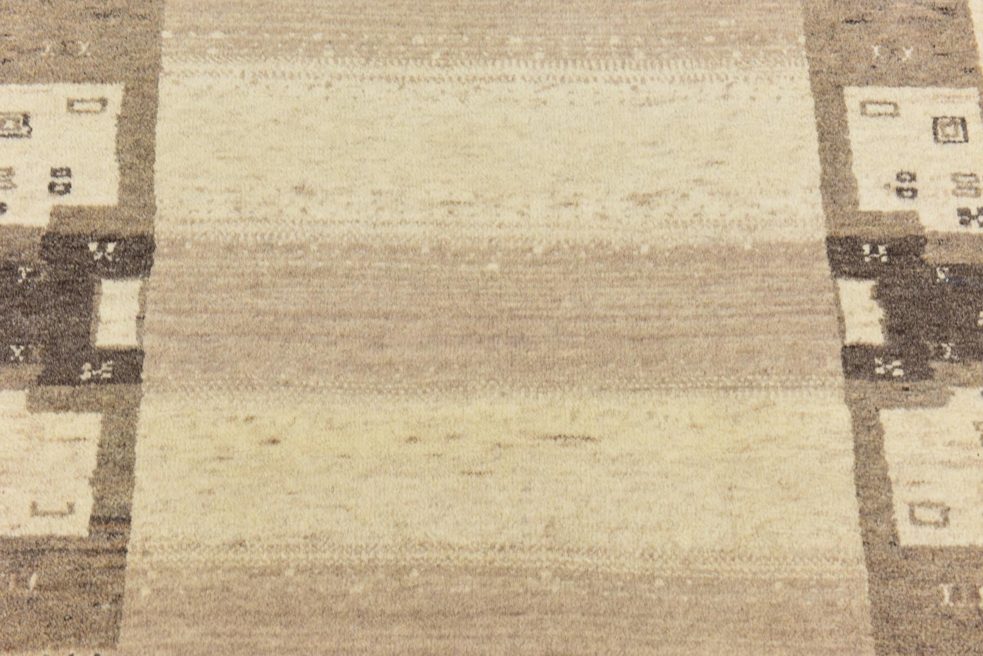 3' x 4' 2 Hand Knotted Kashkuli Gabbeh Wool Rug