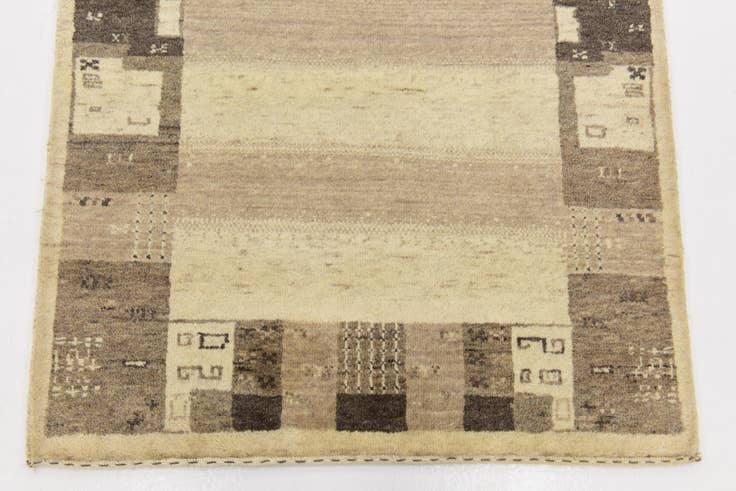 Detail image of 3' x 4' 2 Hand Knotted Kashkuli Gabbeh Wool Rug