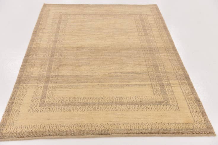 Detail image of 4' 3 x 5' 9 Hand Knotted Kashkuli Gabbeh Oriental Wool Rug