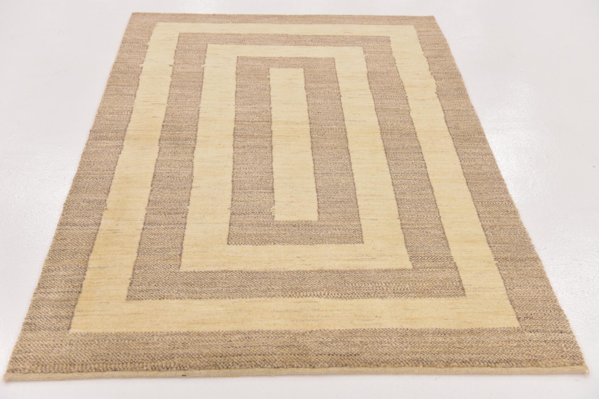 4' x 5' 9 Hand Knotted Kashkuli Gabbeh Oriental Wool Rug