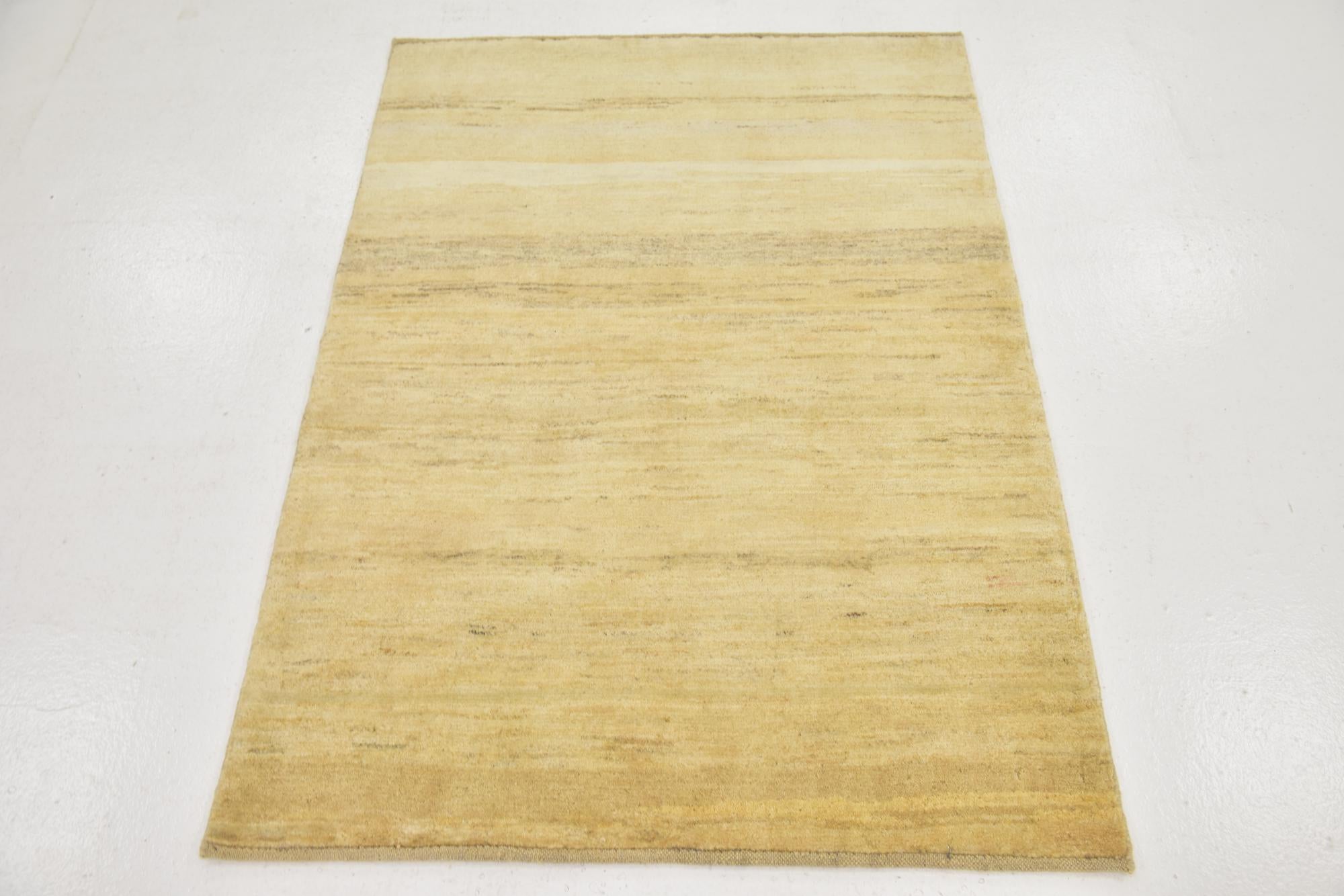 3' 4 x 4' 8 Hand Knotted Kashkuli Gabbeh Wool Rug