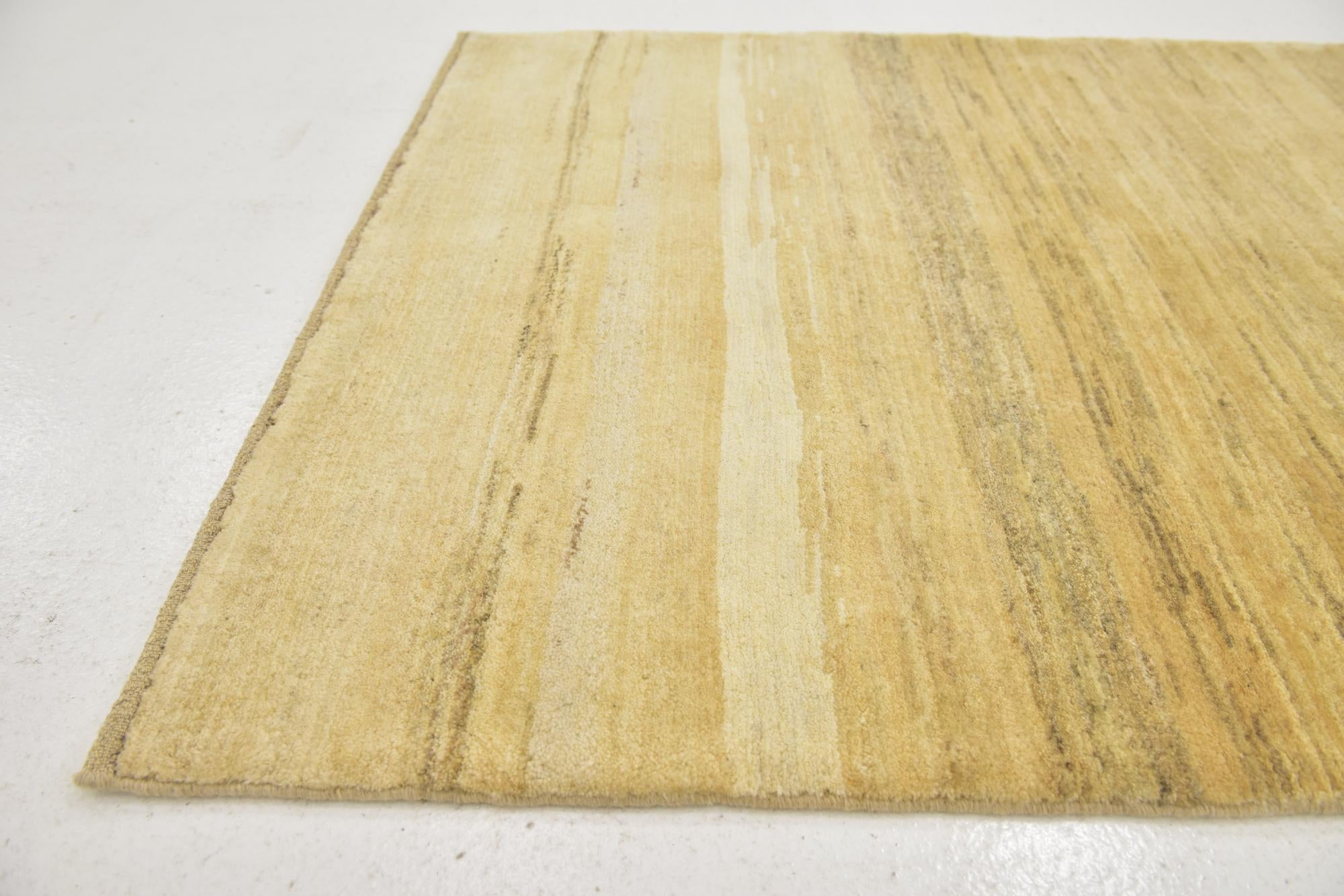 3' 4 x 4' 8 Hand Knotted Kashkuli Gabbeh Wool Rug