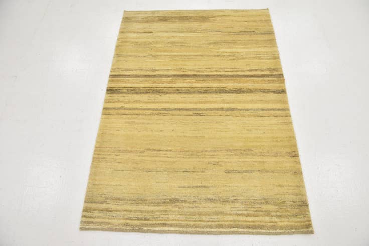 Detail image of 3' 5 x 4' 10 Hand Knotted Kashkuli Gabbeh Wool Rug